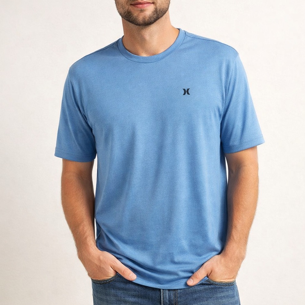 Hurley Men's Light Blue Short Sleeve Tee